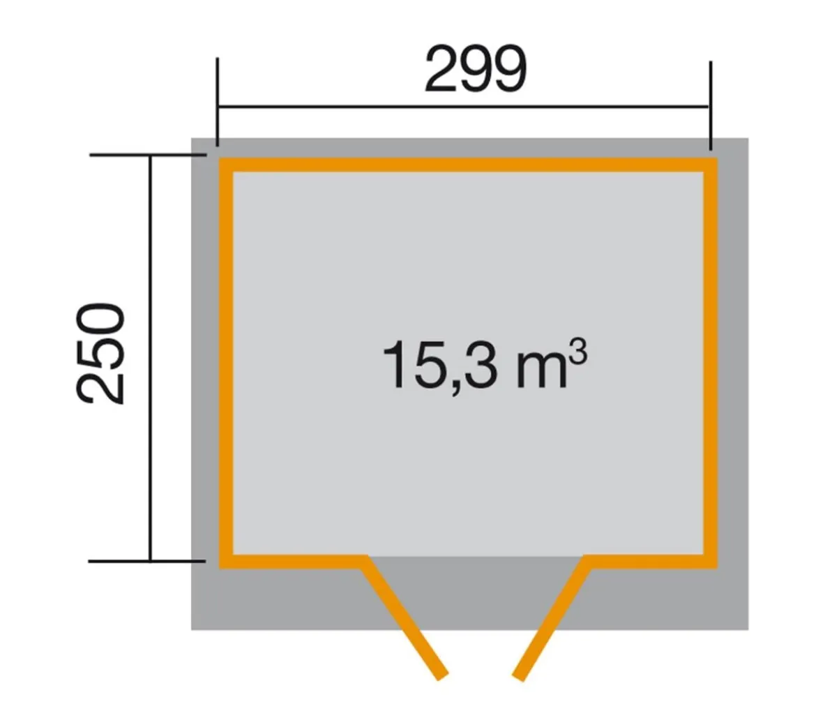 Weka Gartenhaus 325 Gr.4, ca. B301/H225/T301 cm