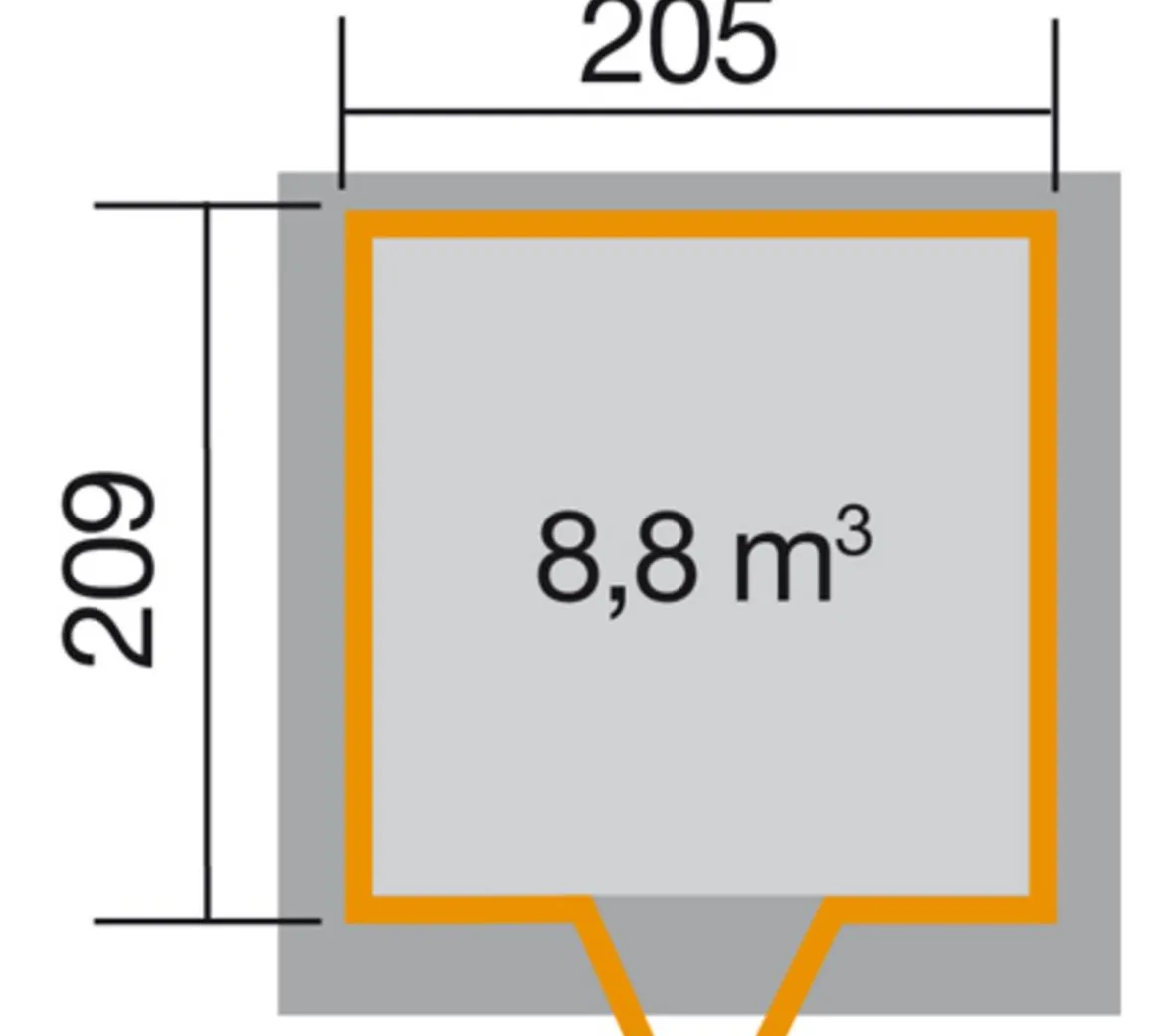 Weka Gartenhaus 227 Gr. 1, ca. B229/H217/T253 cm