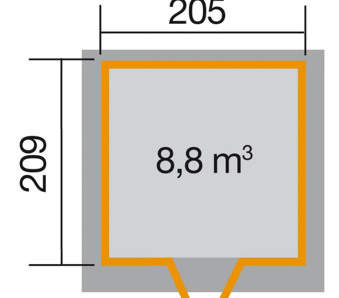 Weka Gartenhaus 227 Gr. 1, ca. B229/H217/T253 cm