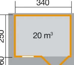 Weka Gartenhaus 109 Gr. 1, ca. B420/H266/T324 cm