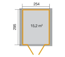 Weka Gartenhaus 316 Gr.5, ca. B290/H221/T318 cm