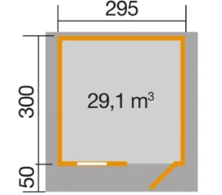 Weka Gartenhaus 170 Gr. 3, ca. B356/H226/T375 cm