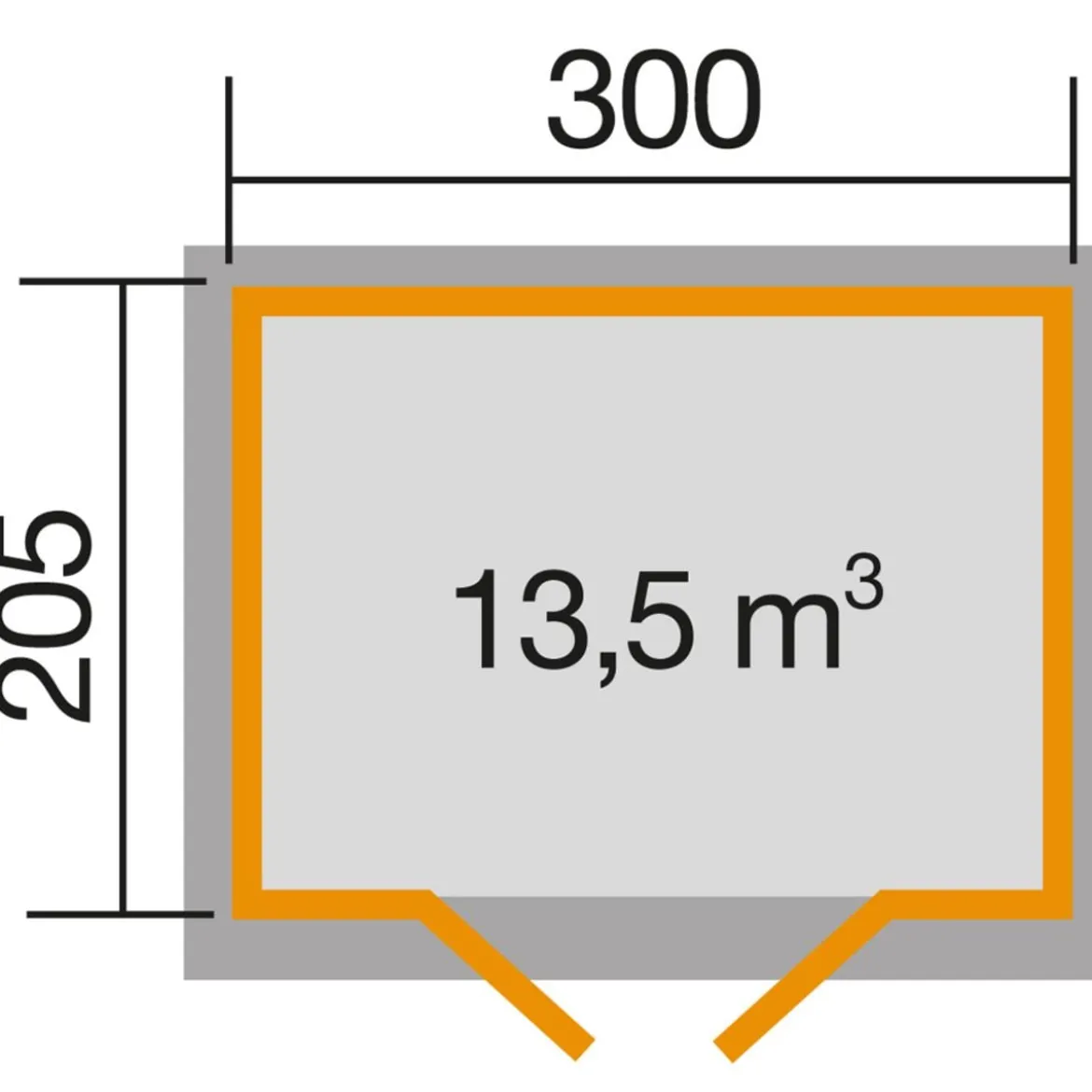 Weka Gartenhaus 122 Gr. 3, ca. B380/H253/T239 cm
