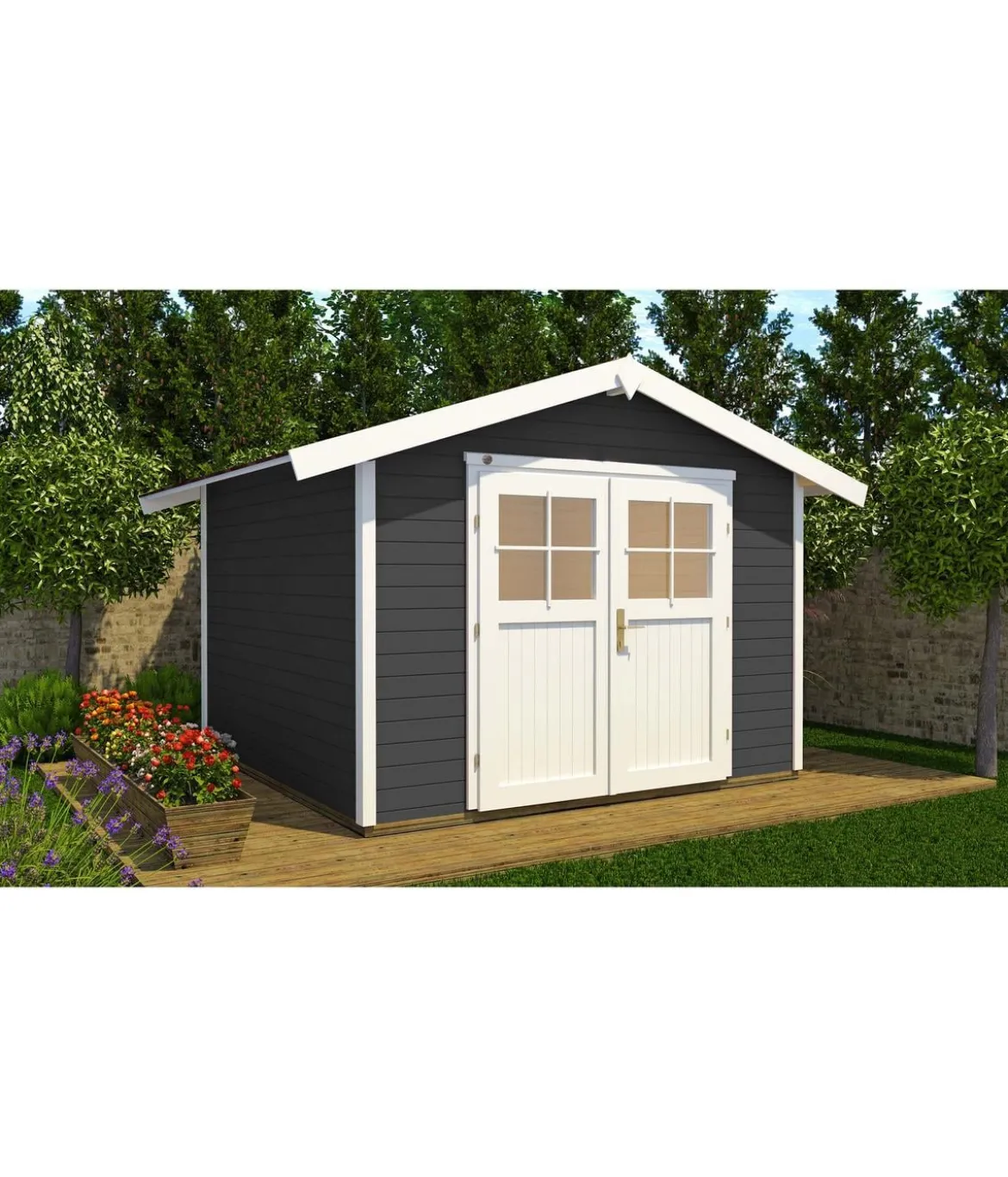 Weka Gartenhaus 122 Gr. 3, ca. B380/H253/T239 cm