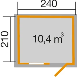 Weka Gartenhaus 123 Gr. 1, ca. B306/H242/T239 cm