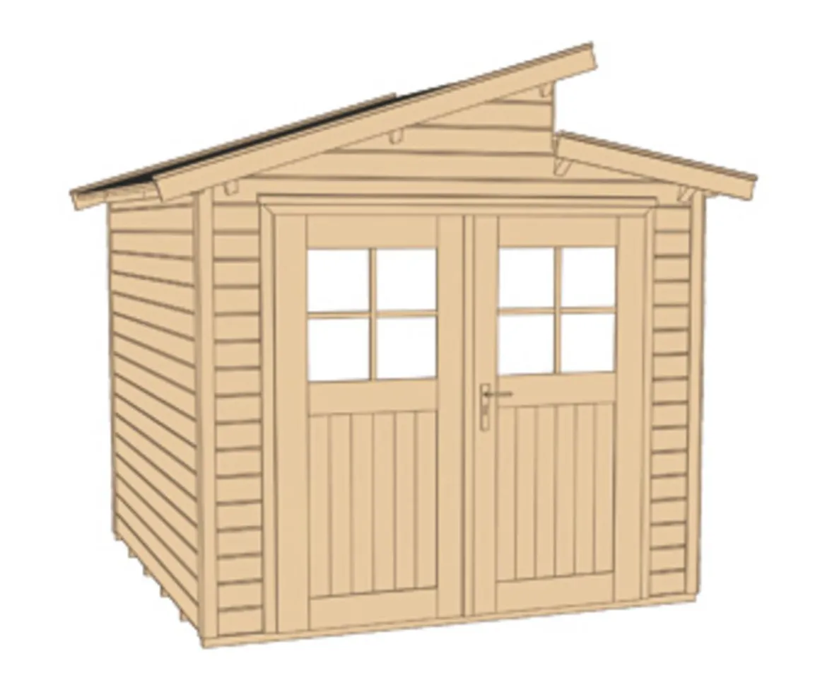 Weka Gartenhaus 226 Gr.1, ca. B237/H252/T231 cm