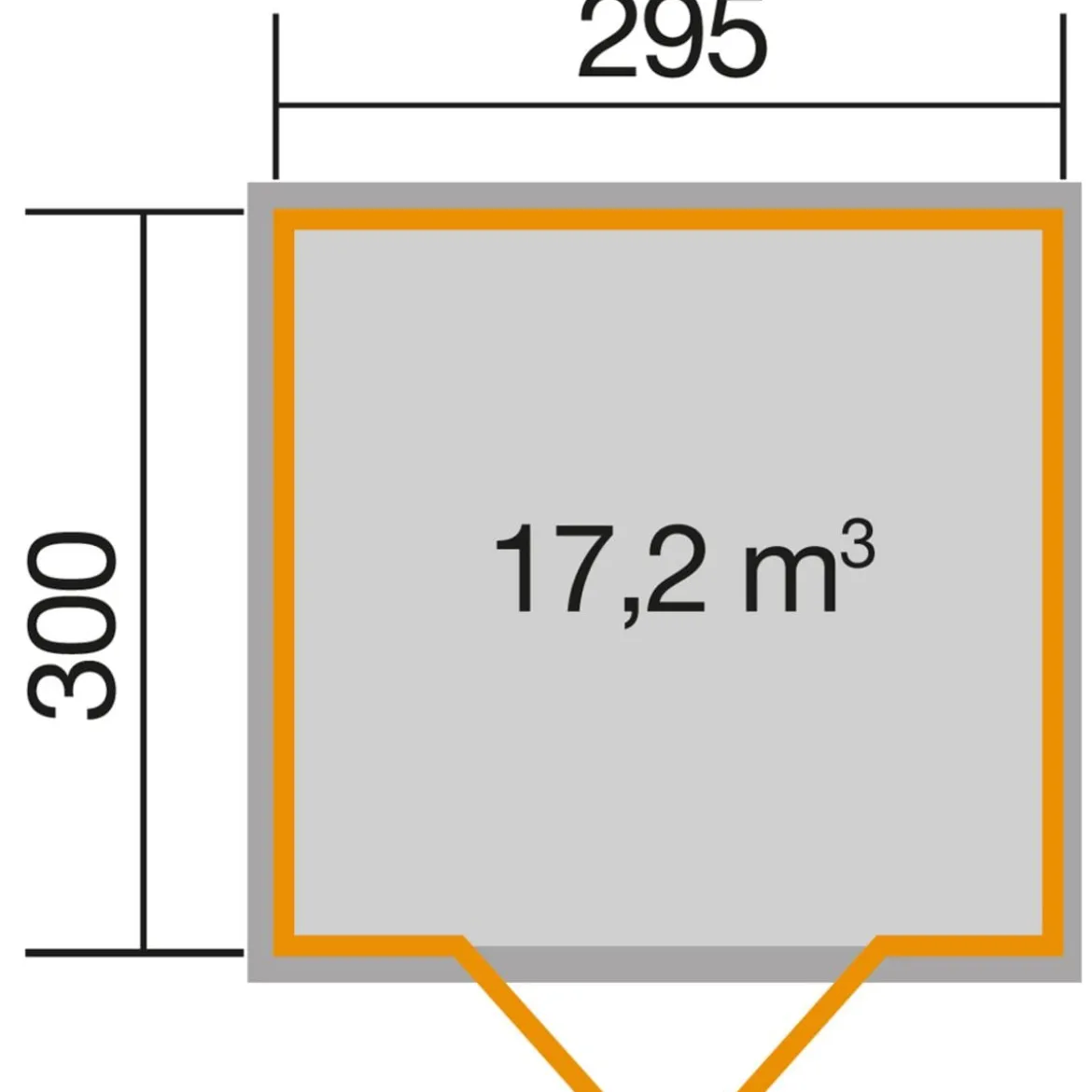 Weka Gartenhaus 219 Gr. 3, ca. B319/H218/T334 cm