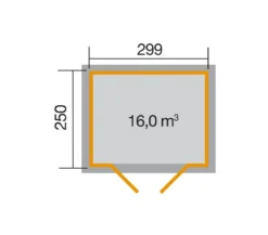 Weka Gartenhaus 323 Gr.4, ca. B330/H232/T273 cm