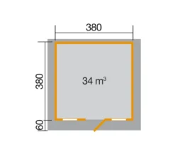Weka Gartenhaus 110 Gr. 2, ca. B460/H266/T454 cm