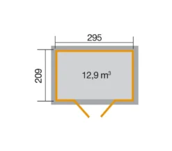Weka Gartenhaus 226 Gr. 3, ca. B327/H252/T231 cm