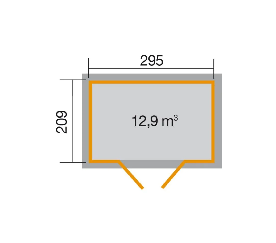 Weka Gartenhaus 226 Gr. 3, ca. B327/H252/T231 cm