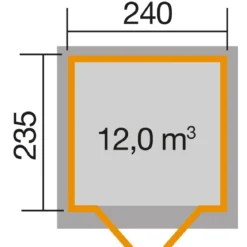 Weka Gartenhaus 122 Gr. 2, ca. B285/H249/T274 cm