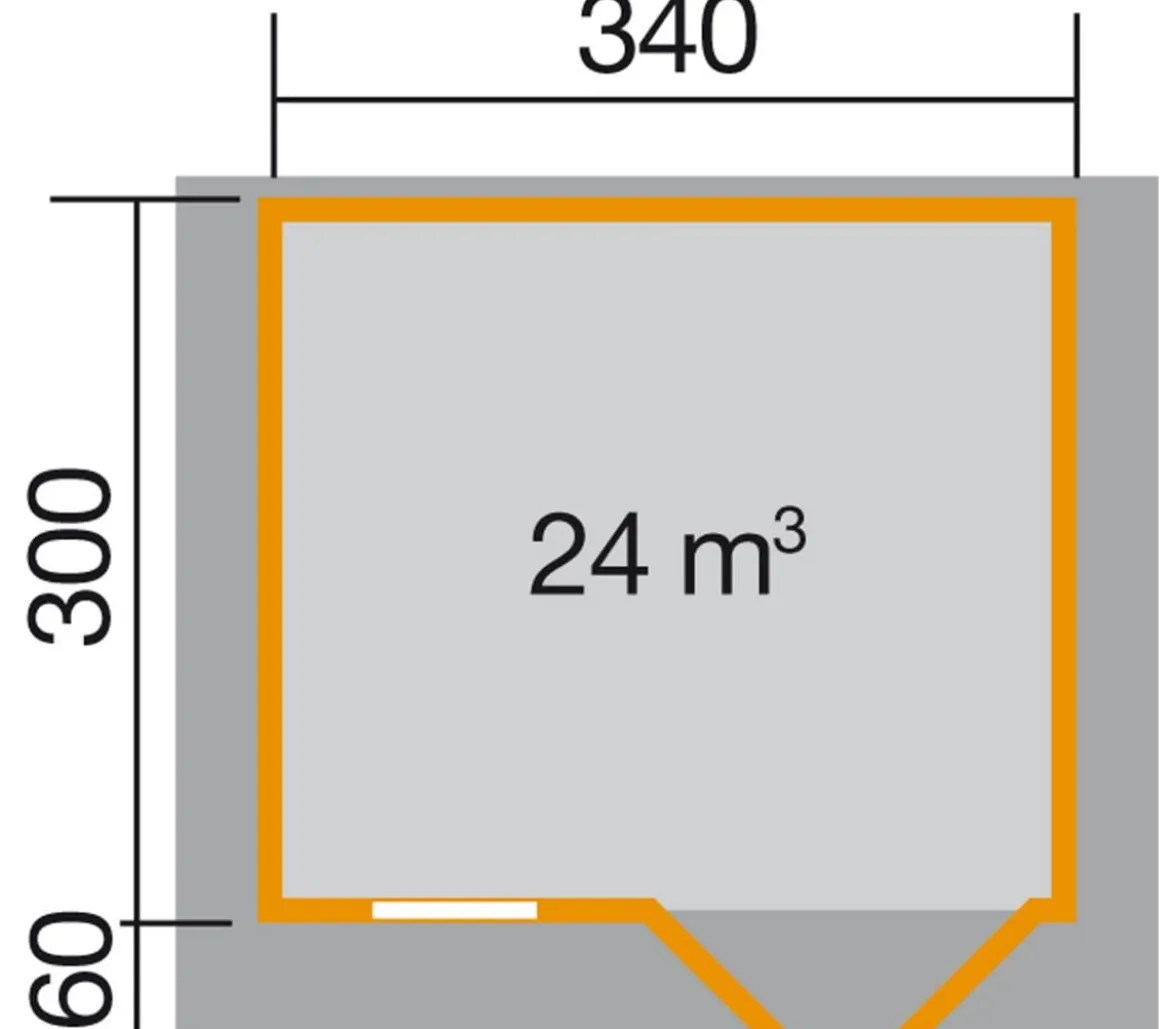 Weka Gartenhaus 109 Gr. 2, ca. B420/H266/T374 cm