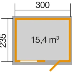 Weka Gartenhaus 123 Gr. 4, ca. B380/H253/T274 cm