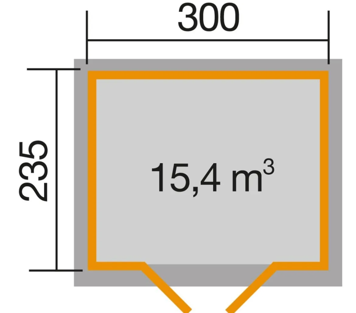 Weka Gartenhaus 122 Gr. 4, ca. B380/H253/T274 cm
