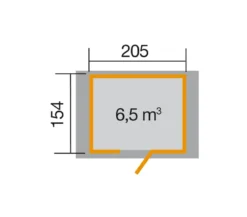 Weka Gartenhaus 223 Gr.1, ca. B260/H238/T178 cm