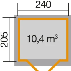 Weka Gartenhaus 122 Gr. 1, ca. B285/H249/T239 cm