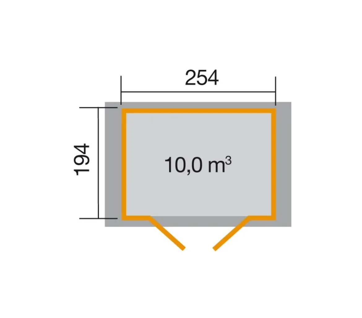 Weka Gartenhaus 316 Gr.3, ca. B290/H221/T217 cm