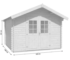 Weka Gartenhaus 209 Gr. 3, ca. B333/H261/T360 cm
