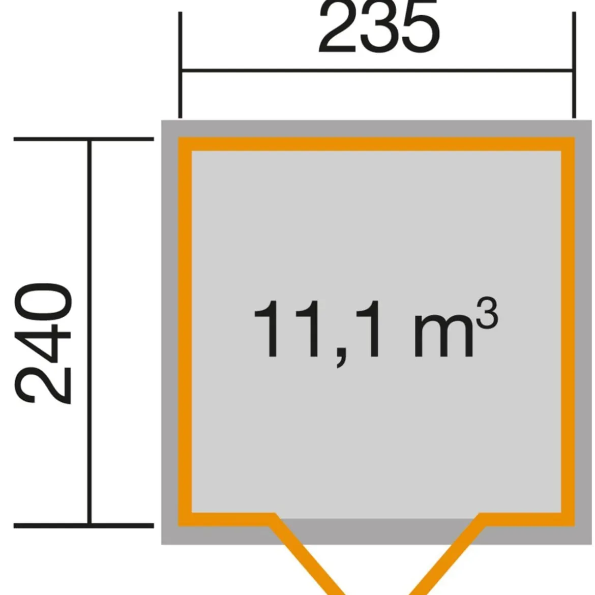 Weka Gartenhaus 219 Gr. 1, ca. B260/H218/T277 cm