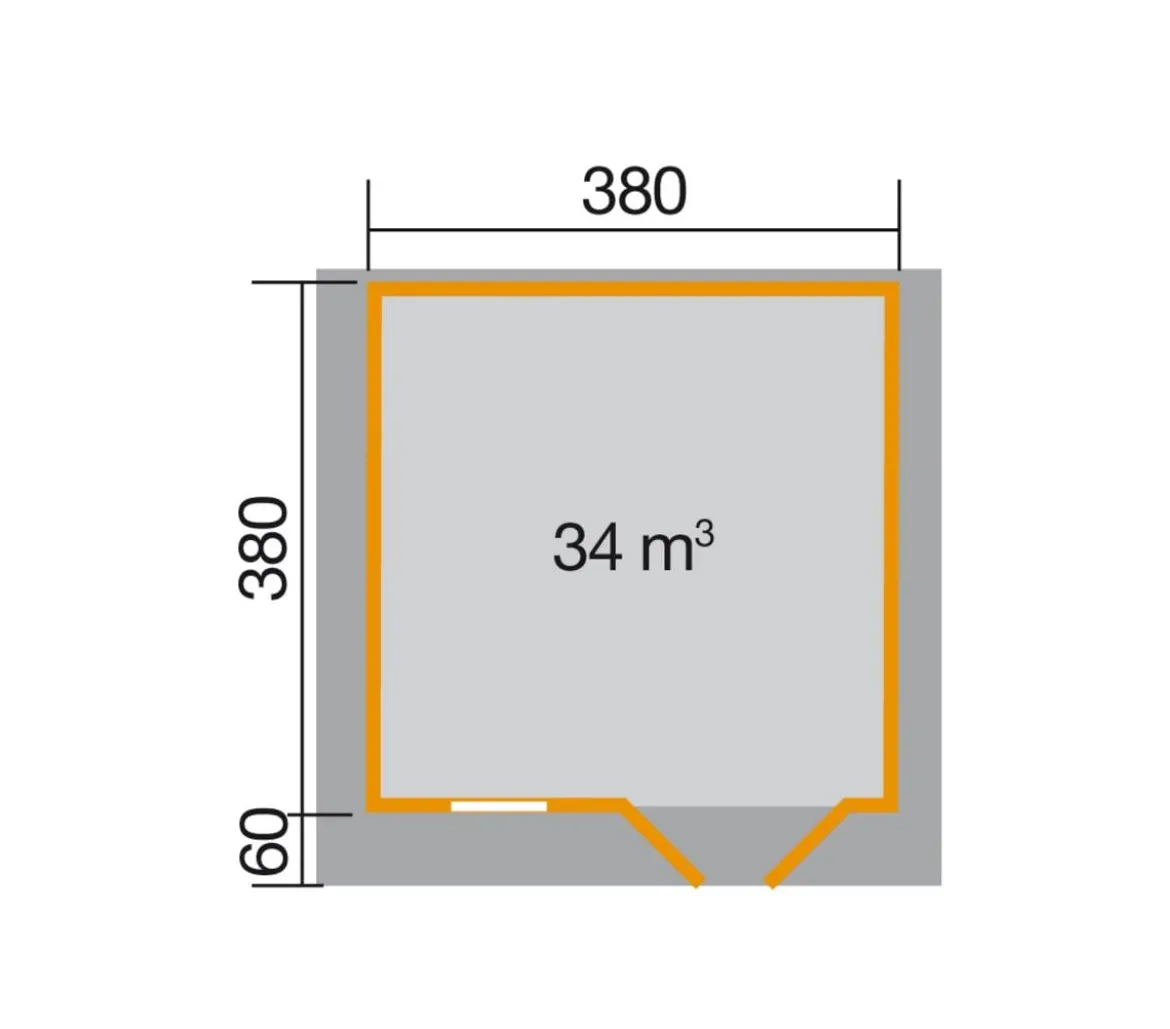 Weka Gartenhaus 136 Gr. 2, ca. B460/H266/T454 cm
