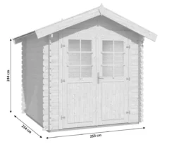 Weka Gartenhaus 209 Gr. 1, ca. B253/H244/T234 cm