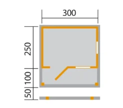 Weka Gartenhaus Nature 2, ca. B340/H240/T400 cm