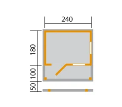 Weka Gartenhaus Nature 1, ca. B287/H251/T331 cm