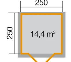Weka Gartenhaus Premium 45, ca. B300/H251/T280 cm