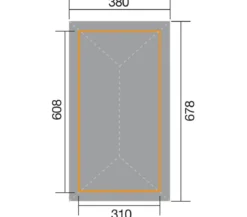 Weka Gartenoase 651 B Gr. 2, ca. B678/H306/T380 cm