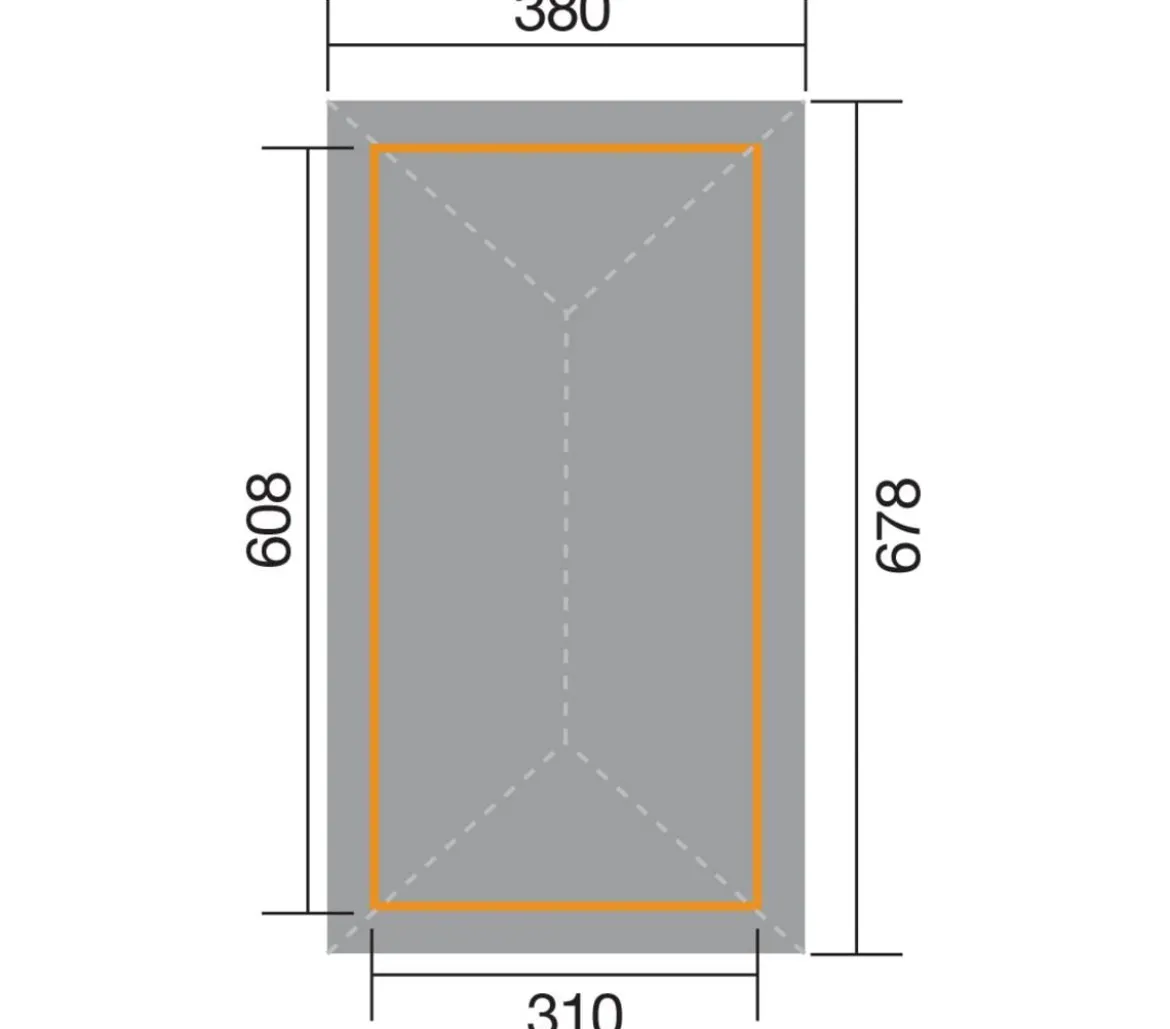Weka Gartenoase 651 B Gr. 2, ca. B678/H306/T380 cm