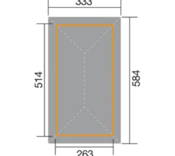 Weka Gartenoase 651 B Gr. 1, ca. B584/H291/T333 cm