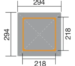 Weka Gartenoase 651 Gr. 1, ca. B294/H275/T294 cm