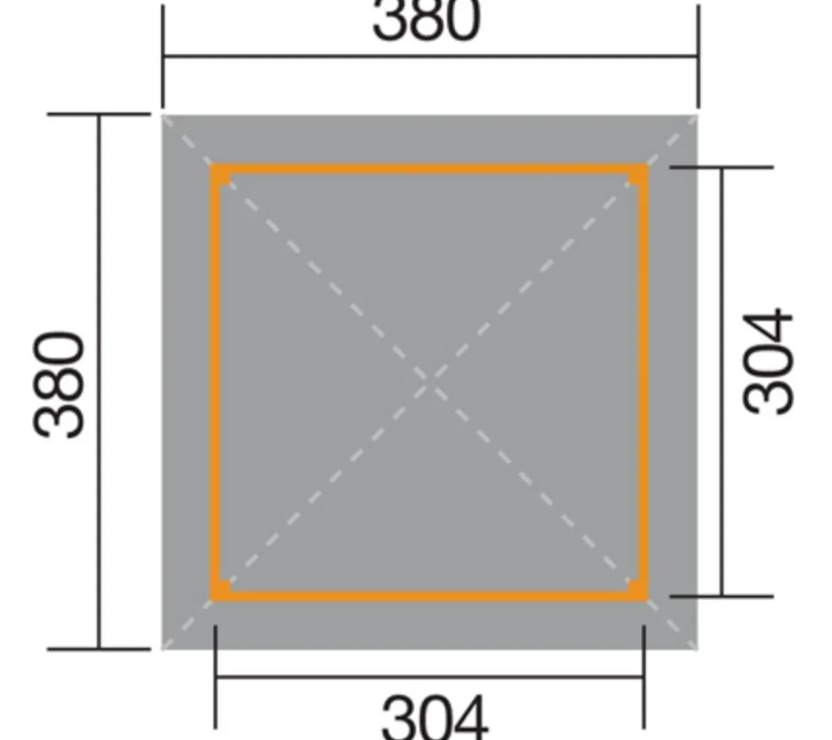 Weka Gartenoase 651 Gr. 3, ca. B380/H299/T380 cm