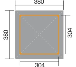 Weka Gartenoase 651 Gr. 2, ca. B380/H335/T380 cm