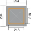 Weka Gartenoase 651 Gr. 1, inkl. Dachschindeln, ca. B294/H275/T294 cm