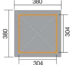 Weka Gartenoase 651 Gr. 3 inkl. Dachschindeln, ca. B380/H299/T380 cm