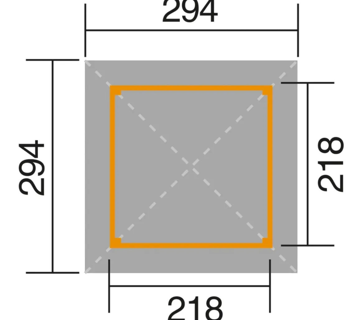 Weka Gartenoase 651 mit Dachaufsatz, ca. B294/H312/T294 cm