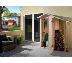 Weka Garten-Terrassenschrank 351 A inkl. Schleppdach, ca. B162/H196/T105 cm