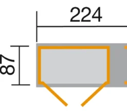 Weka Garten- und Terrassenschrank 357 A inkl. Schleppdach, ca. B270/H216/T105 cm