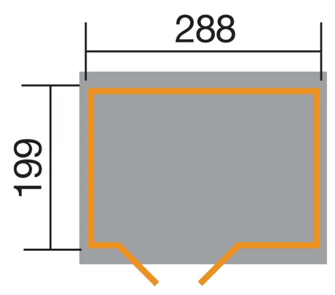 Weka Lagerhaus 607 A, ca. B308/H223/T257 cm
