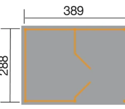 Weka Lagerhaus 607 Variante 1, ca. B408/H214/T318 cm