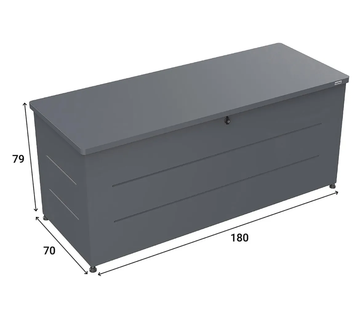 Weka Metall-Terrassenbox Gary, 700 Liter, ca. B180/H79/T70 cm