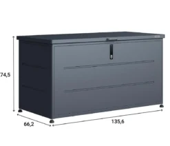 Weka Metall-Terrassenbox Gary, 460 Liter, ca. B135,6/H74,5/T66,2 cm