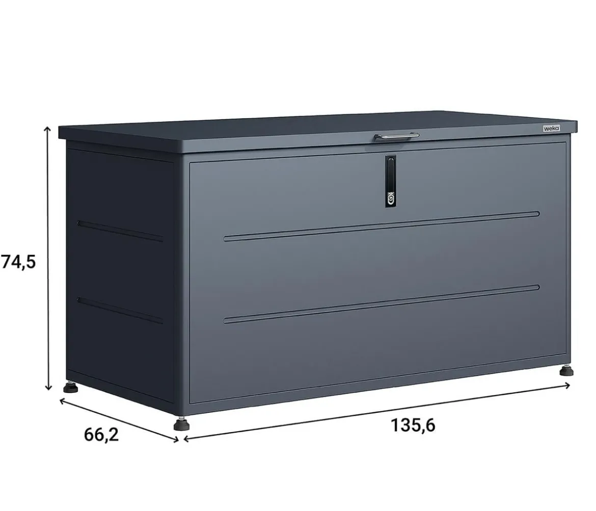 Weka Metall-Terrassenbox Gary, 460 Liter, ca. B135,6/H74,5/T66,2 cm