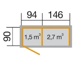 Weka Multifunktionsschrank 663, 240 x 90 cm