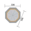 Weka Pavillon 234 B, ca. B336/H300/T365 cm