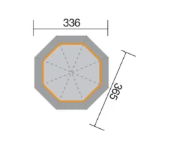 Weka Pavillon 234 B, ca. B336/H300/T365 cm