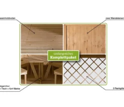 Weka Pavillon 233 inkl. Sitzgarnitur, ca. B283/H245/T327 cm