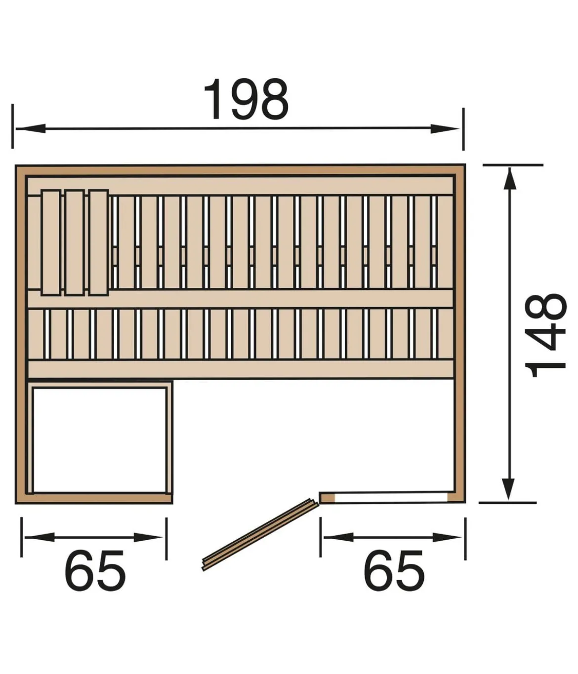 Weka Sauna Bergen mit Glastür und Fenster